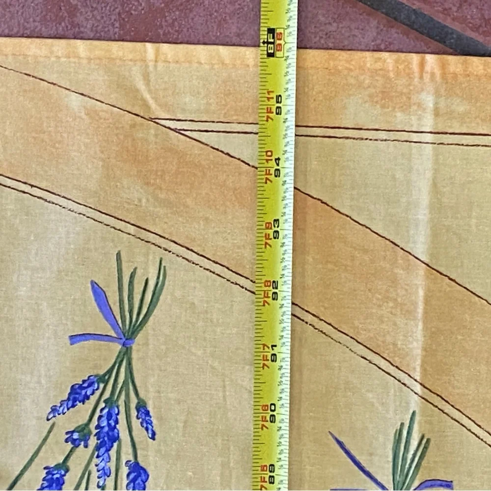 La Cigale Table Cloth Poppy Lavender Yellow Background Rectangle Approx 60X96